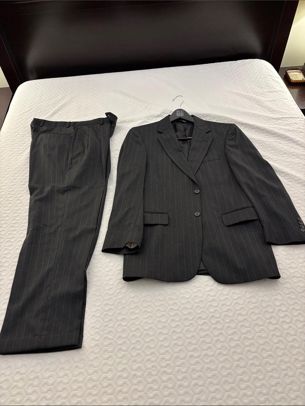 Jos. A. Bank Black Pinstripe Two-Piece Suit